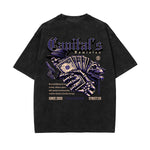 Skull Graphic Stone Wash Tee-INNBLAC Fashion Apparel