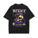 Skull Artwork Graphic Faded Tee-INNBLAC Fashion Apparel