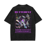 Gothic Butterfly Back Print Tee-INNBLAC Fashion Apparel