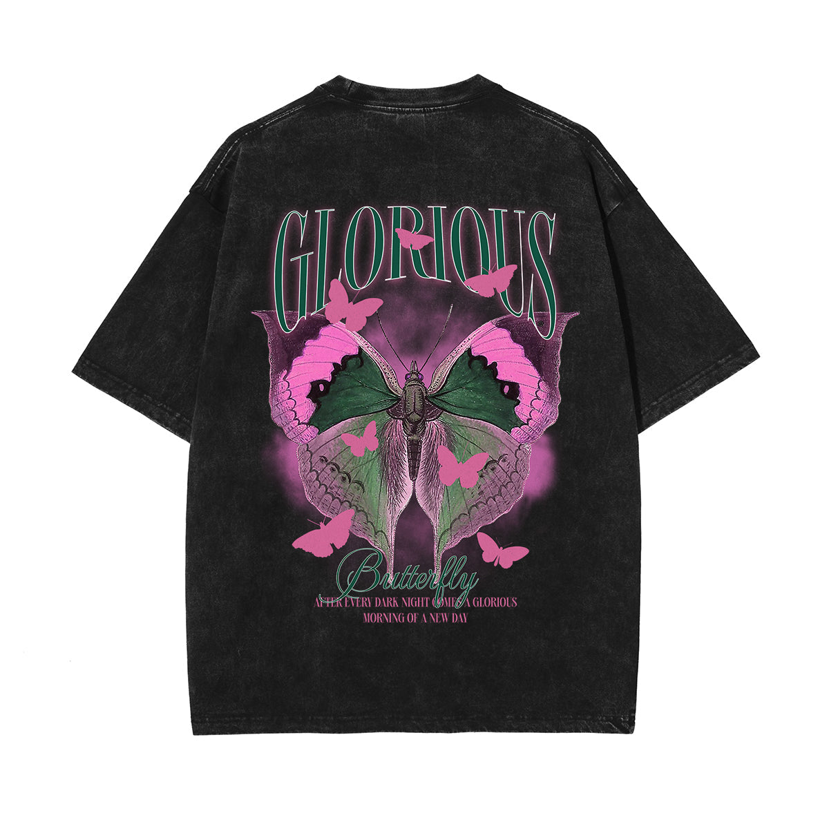 Gothic Butterfly Back Print Tee-INNBLAC Fashion Apparel