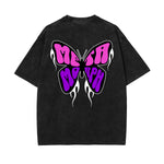 Gothic Butterfly Back Print Tee-INNBLAC Fashion Apparel