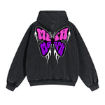 Gothic Butterfly Back Print Hoodie-INNBLAC Fashion Apparel