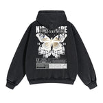 Butterfly Graphic Double Slider Zip Hoodie-INNBLAC Fashion Apparel