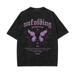 Butterfly Graphic Stone Wash Tee-INNBLAC Fashion Apparel