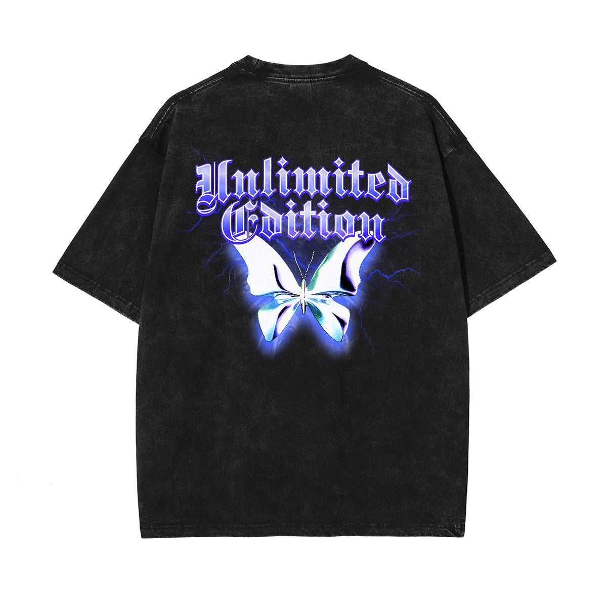 Vintage Washed Butterfly Printed Tee-INNBLAC Fashion Apparel