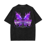 Vintage Washed Butterfly Printed Tee-INNBLAC Fashion Apparel