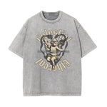 Gray Cute Cupid Cartoon Graphic Tee