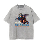 Gray Cute Cupid Cartoon Graphic Tee