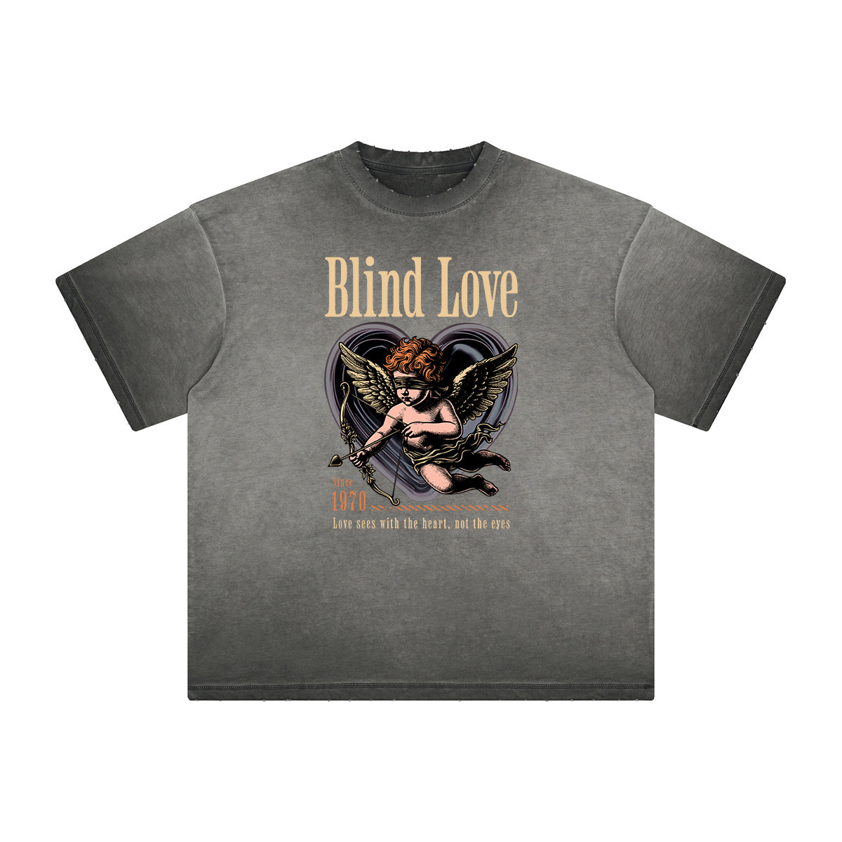 Heavyweight Cute Cupid Cartoon Graphic Tee