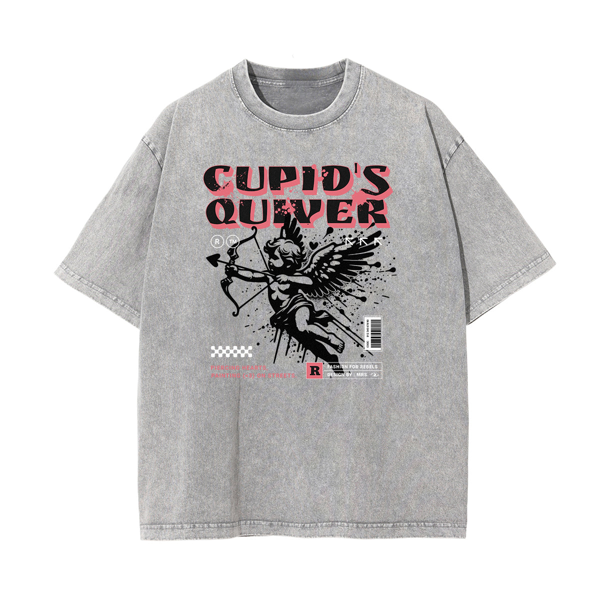 Washed Faded Cupid Sniper Graphic Tee