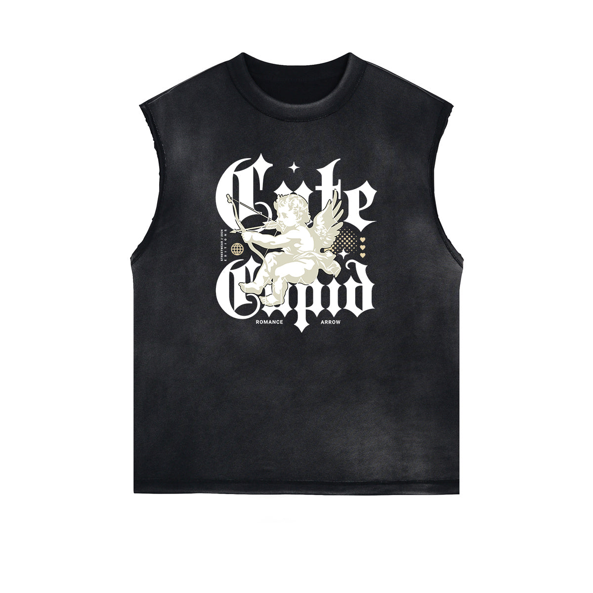 Cupid Sniper Graphic Sleeveless Tee