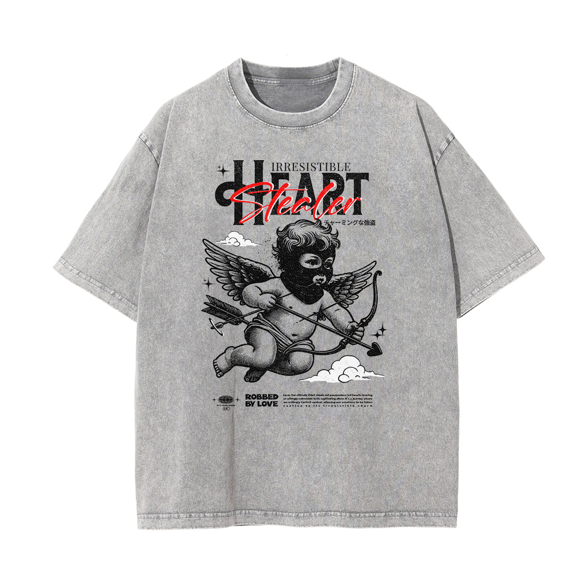 Washed Faded Cupid Sniper Graphic Tee