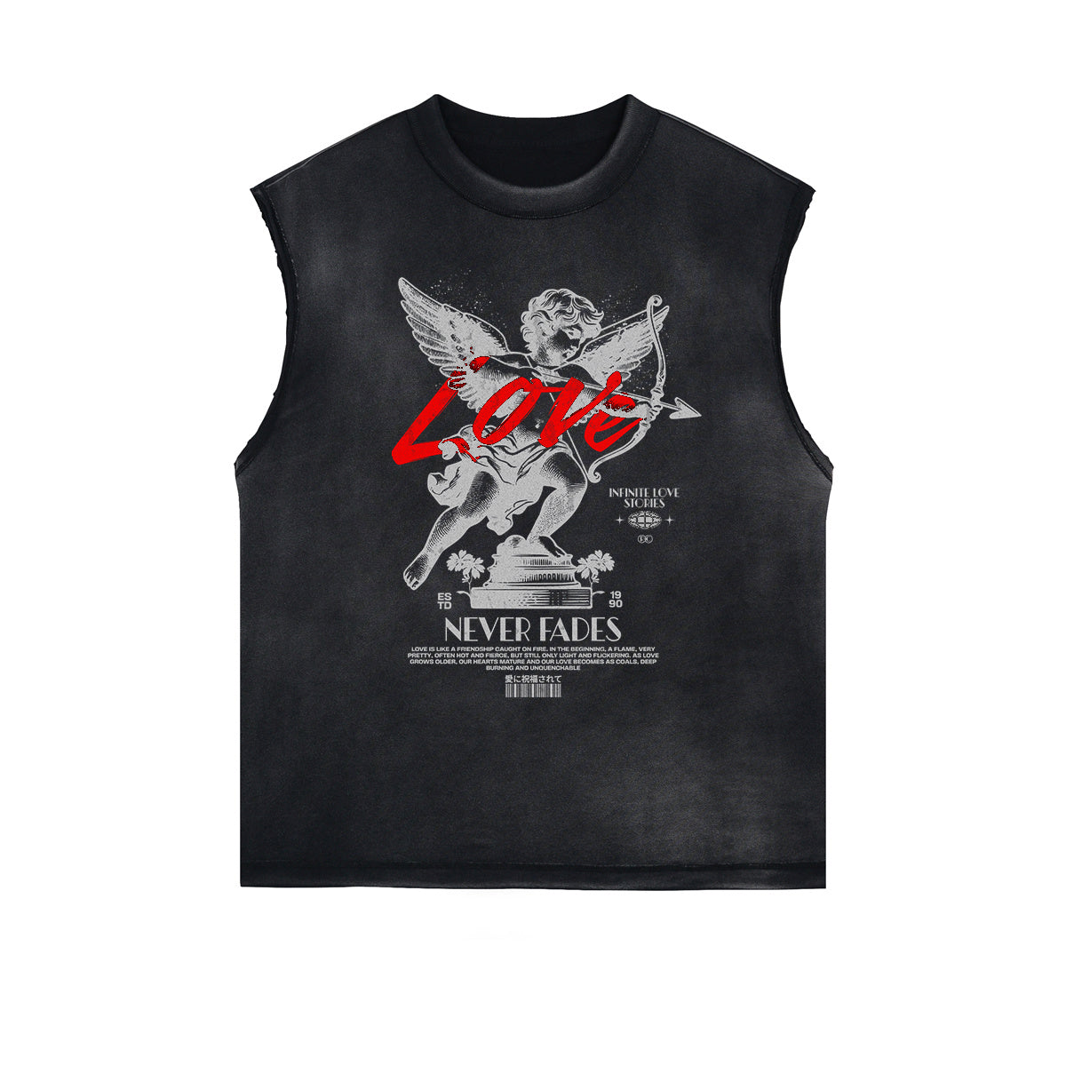 Cupid Sniper Graphic Sleeveless Tee