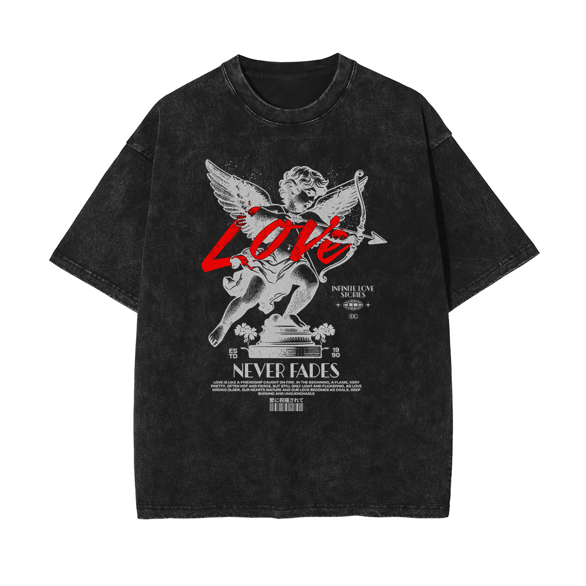 Stone Wash Cupid Sniper Graphic Tee