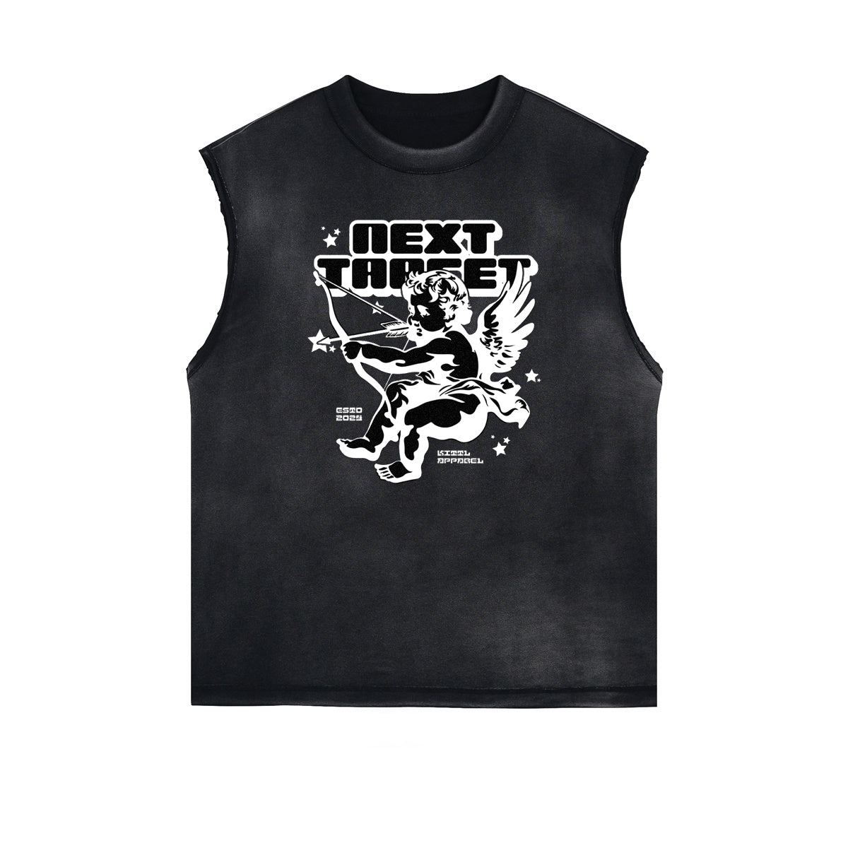 Cupid Sniper Graphic Sleeveless Tee