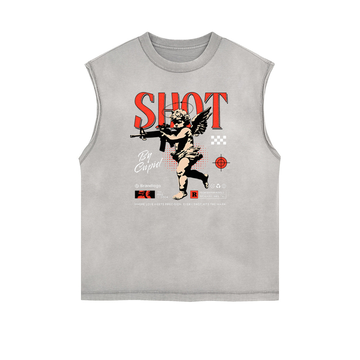 Cupid Sniper Graphic Tank Top