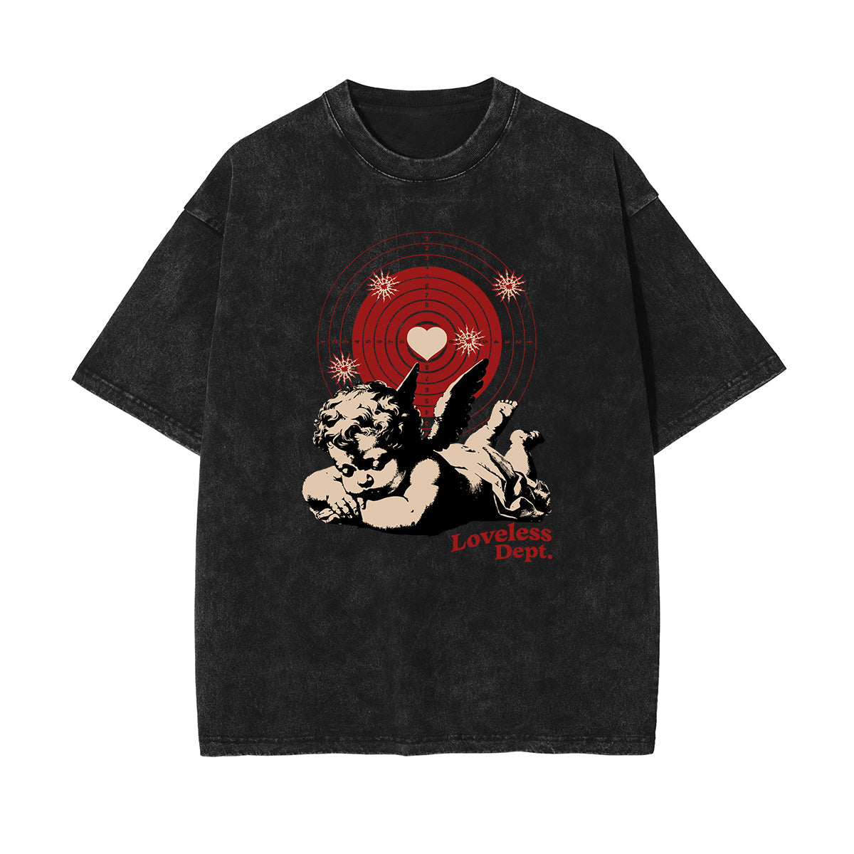 Stone Wash Cupid Sniper Graphic Tee