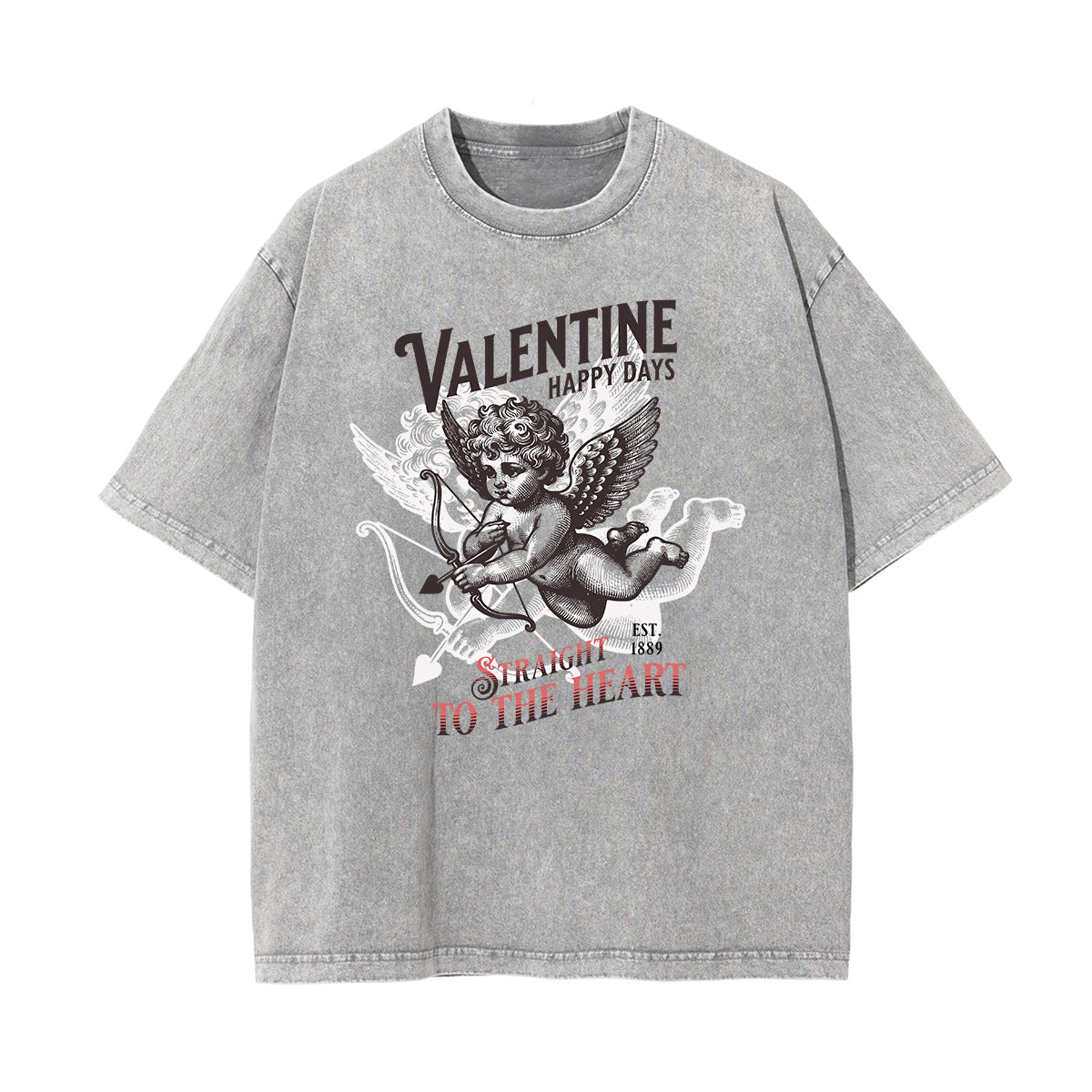 Stone Wash Cupid Sniper Streetwear Tee