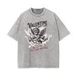 Stone Wash Cupid Sniper Streetwear Tee