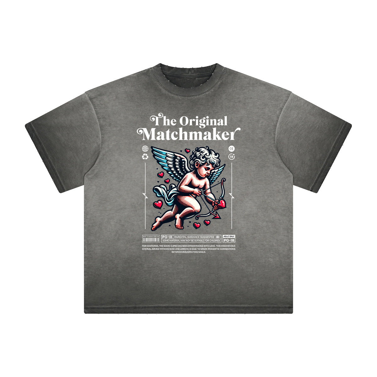 Heavyweight Cupid Sniper Streetwear Graphic Tee