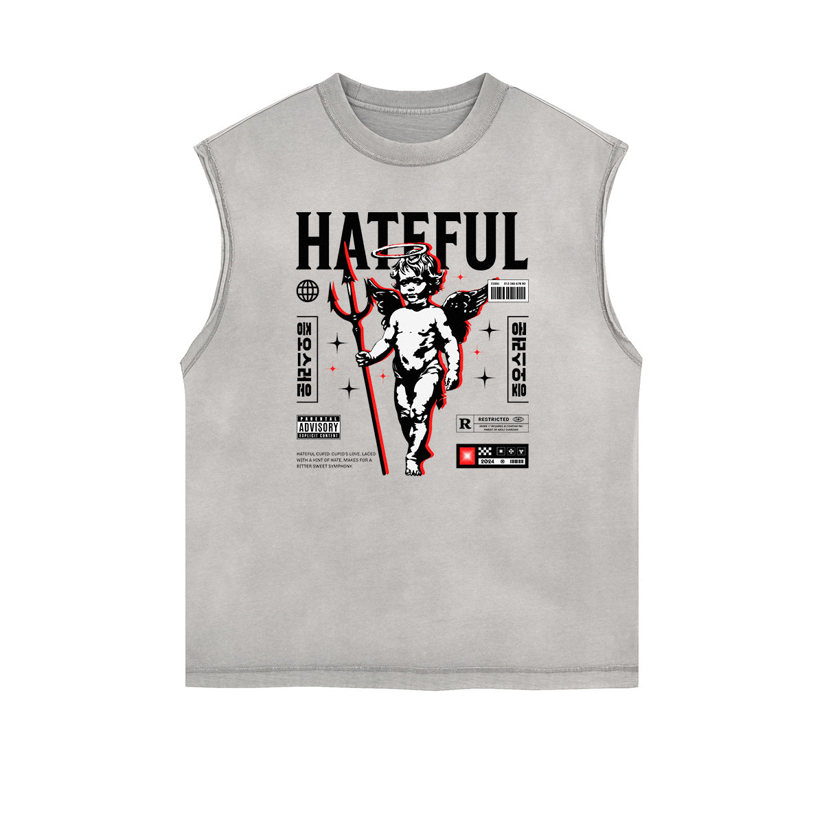 Cupid Sniper Streetwear Graphic Sleeveless Tee