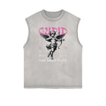 Cupid Sniper Streetwear Graphic Sleeveless Tee