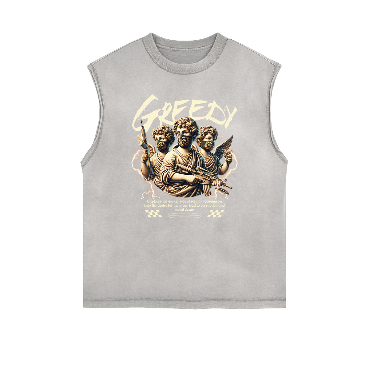 Cupid Sniper Streetwear Graphic Sleeveless Tee