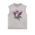 Cupid Sniper Streetwear Graphic Sleeveless Tee