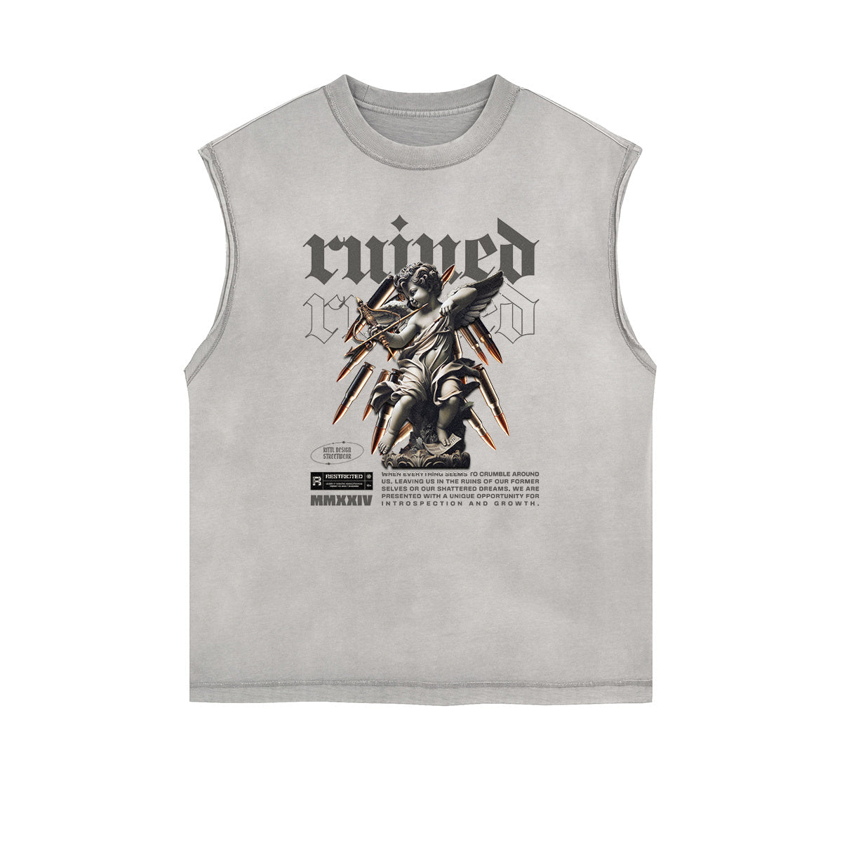 Cupid Sniper Streetwear Graphic Sleeveless Tee