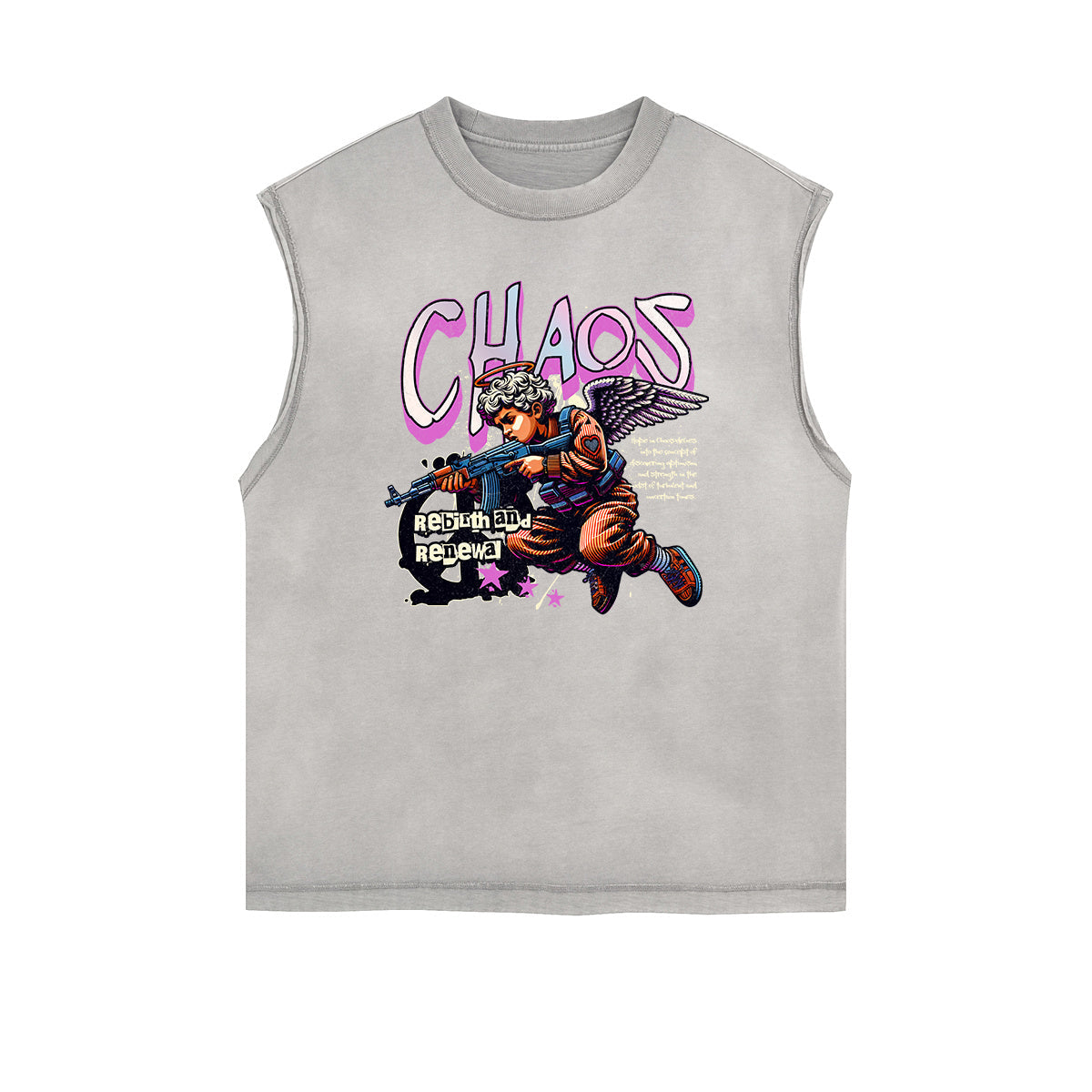 Cupid Sniper Streetwear Graphic Sleeveless Tee