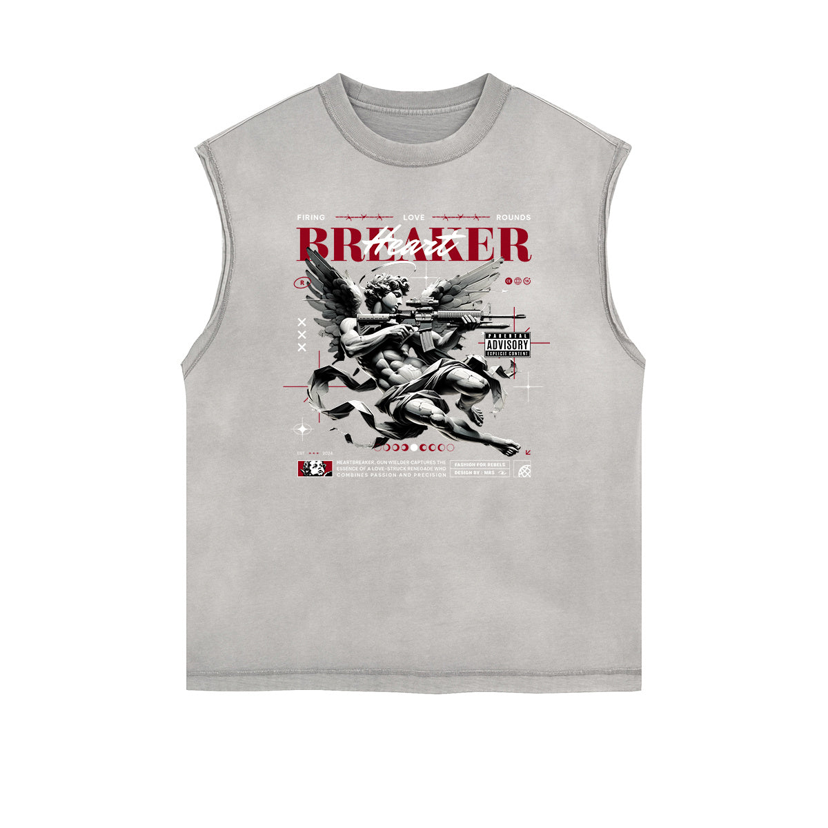 Cupid Sniper Streetwear Graphic Sleeveless Tee