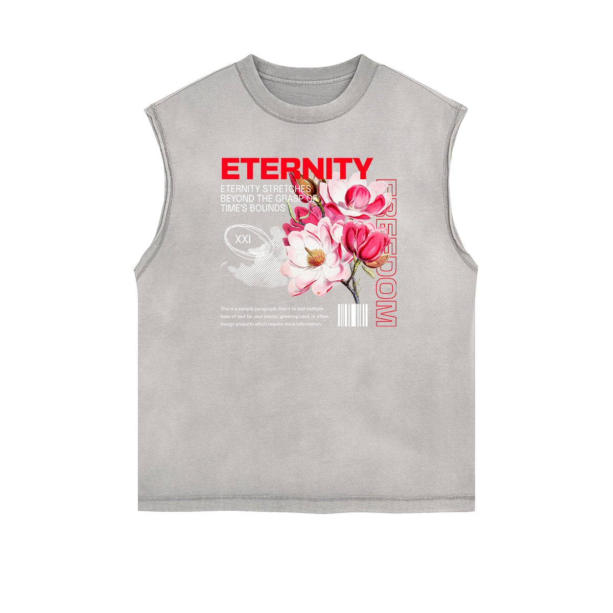 Sleeveless Faded Streetwear T Shirt