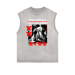 Sleeveless Faded Streetwear T Shirt