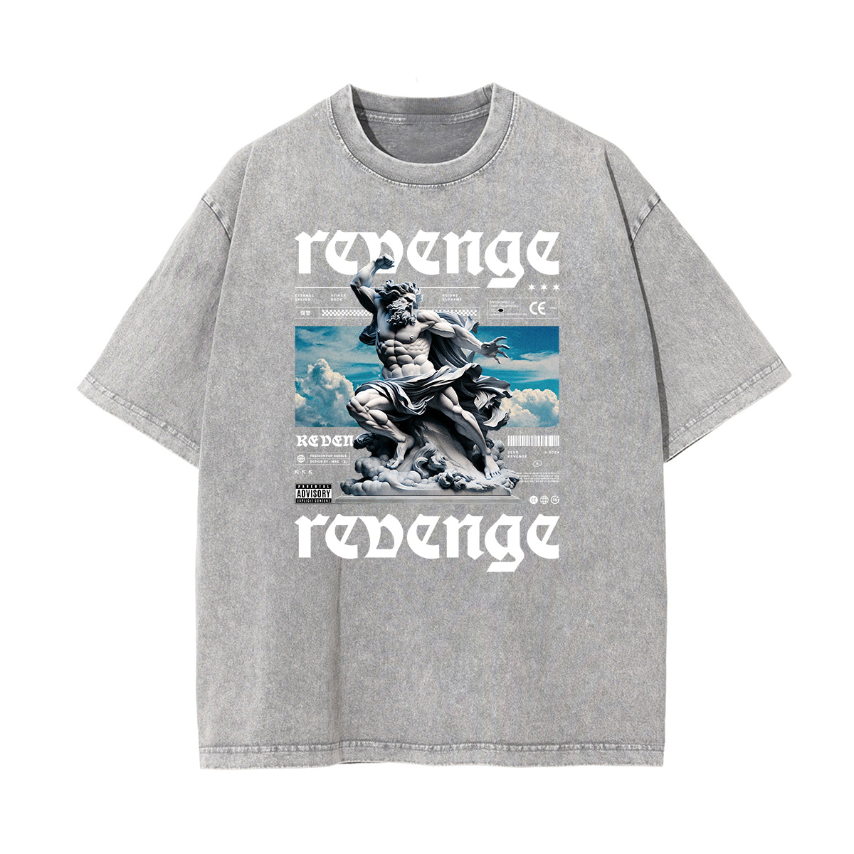 Washed Faded Rebel Graphic Tee