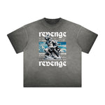 Distressed Faded Rebel Pattern Tee