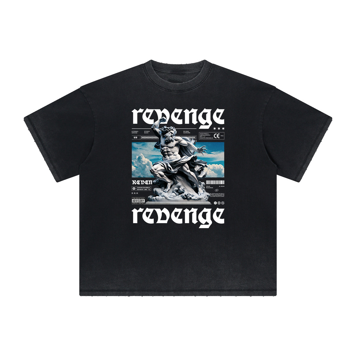 Heavyweight Distressed Streetwear Graphic Tee