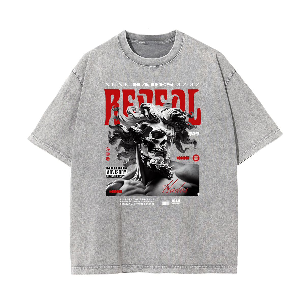 Washed Faded Rebel Graphic Tee