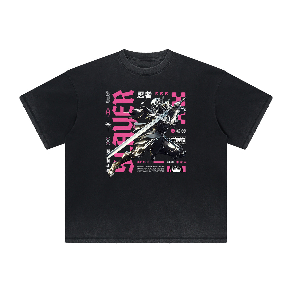 Heavyweight Distressed Streetwear Graphic Tee