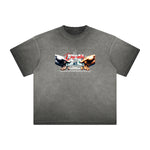 Heavyweight Faded Abstract Pattern Tee