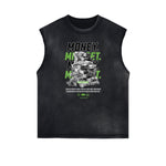 Sleeveless Abstract Street Fashion Graphic Tee