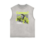 Sleeveless Street Art Abstract Graphic Tee