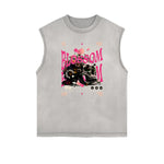 Sleeveless Street Art Abstract Graphic Tee