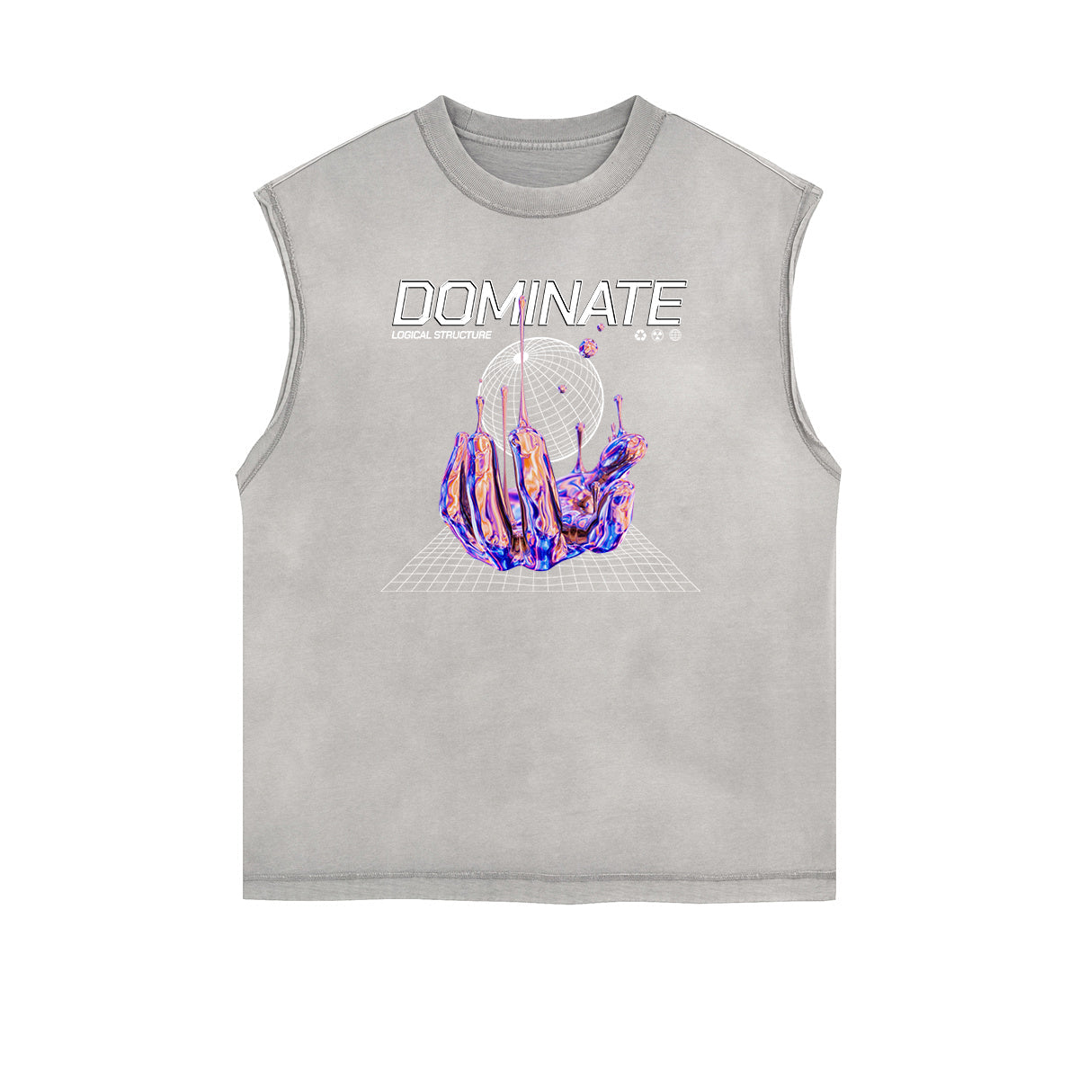 Sleeveless Street Art Abstract Graphic Tee