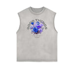 Stone Wash Streetwear Pattern Tank Top