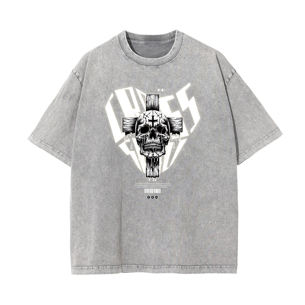 Stone Wash Streetwear Pattern Tee