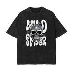 Washed Street Style Graphic T Shirt