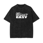 Washed Street Style Graphic T Shirt