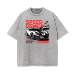 Washed Faded Street Style Pattern Tee