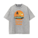 Washed Faded Street Style Pattern Tee