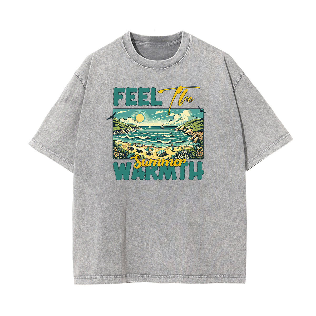 Washed Faded Street Style Pattern Tee